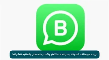 لزيادة مبيعاتك: خطوات بسيطة لاستثمار واتساب للأعمال بفعالية للشركات